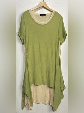 Zanzea Sheer Asymmetrical Double Layer Dress XXXL